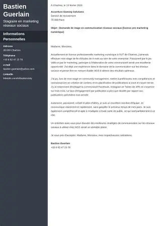 Création de Lettre de Motivation