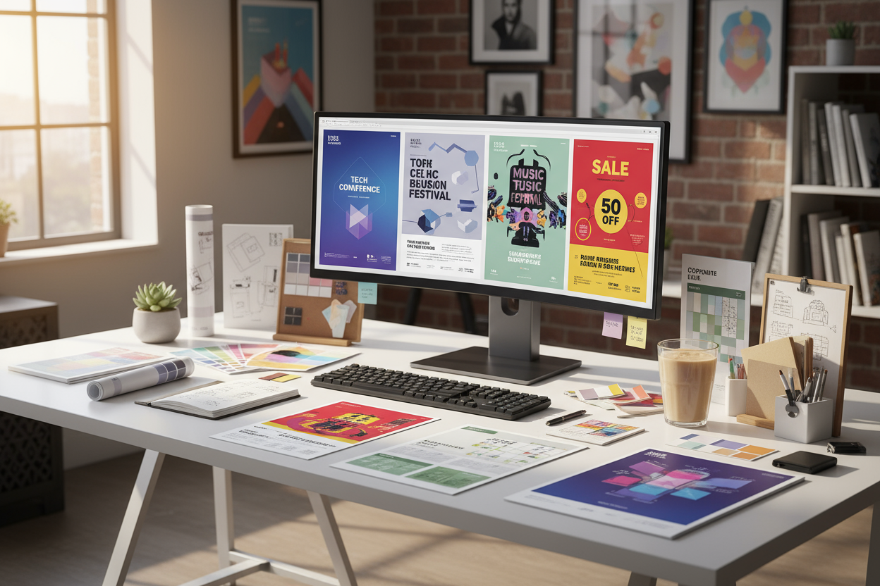 fait un présentation de creationde flyers