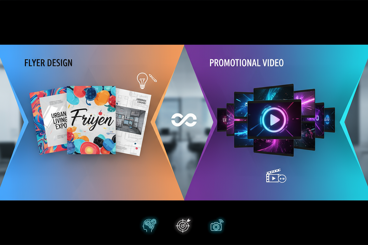 présente de creation de Flyers et video promo