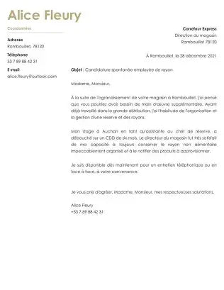 Création de Lettre de Motivation